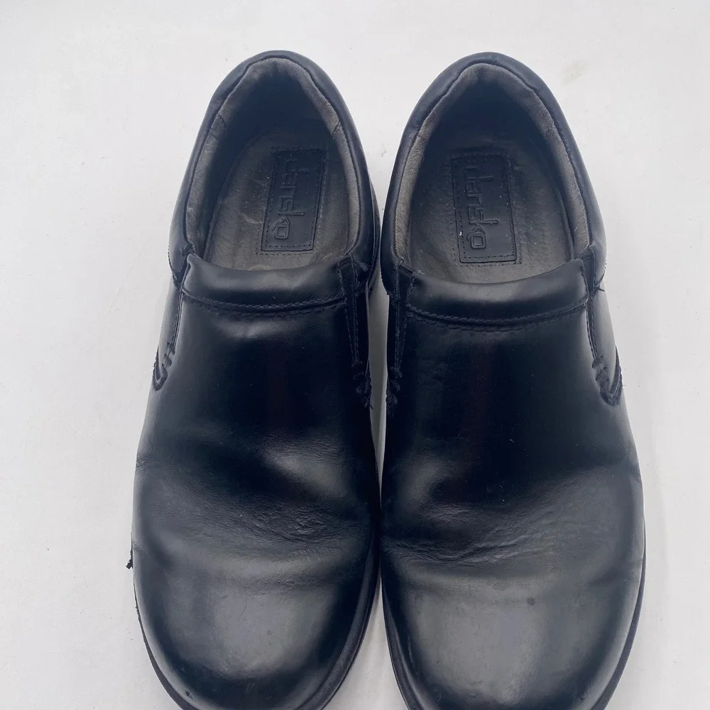 Dansko Wayne Slip On Loafers Men 45 Black Leather Comfort Work Shoe Professional